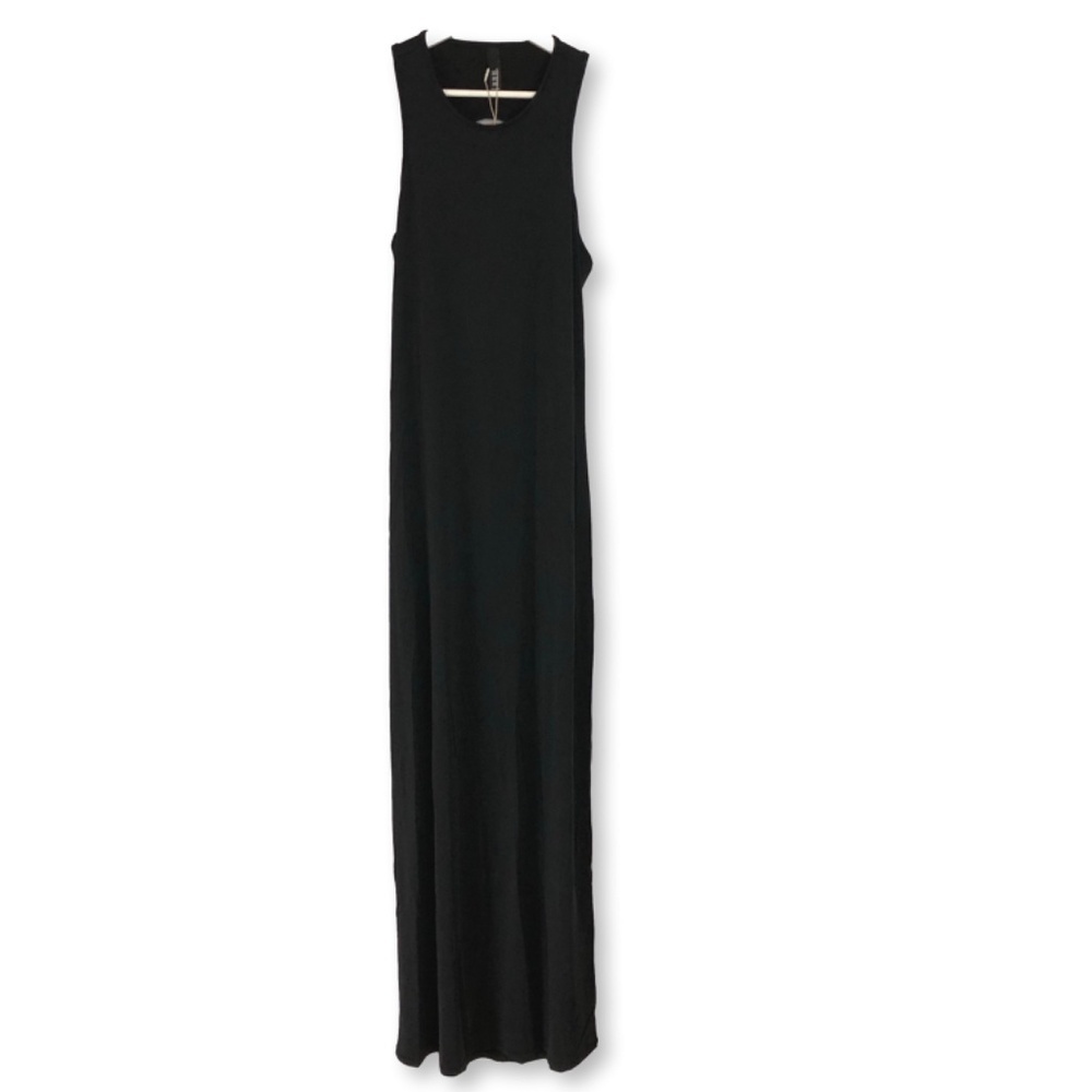 Skims Black Onyx Smooth Lounge Maxi Dress Open Back 2XL - Picture 2 of 12